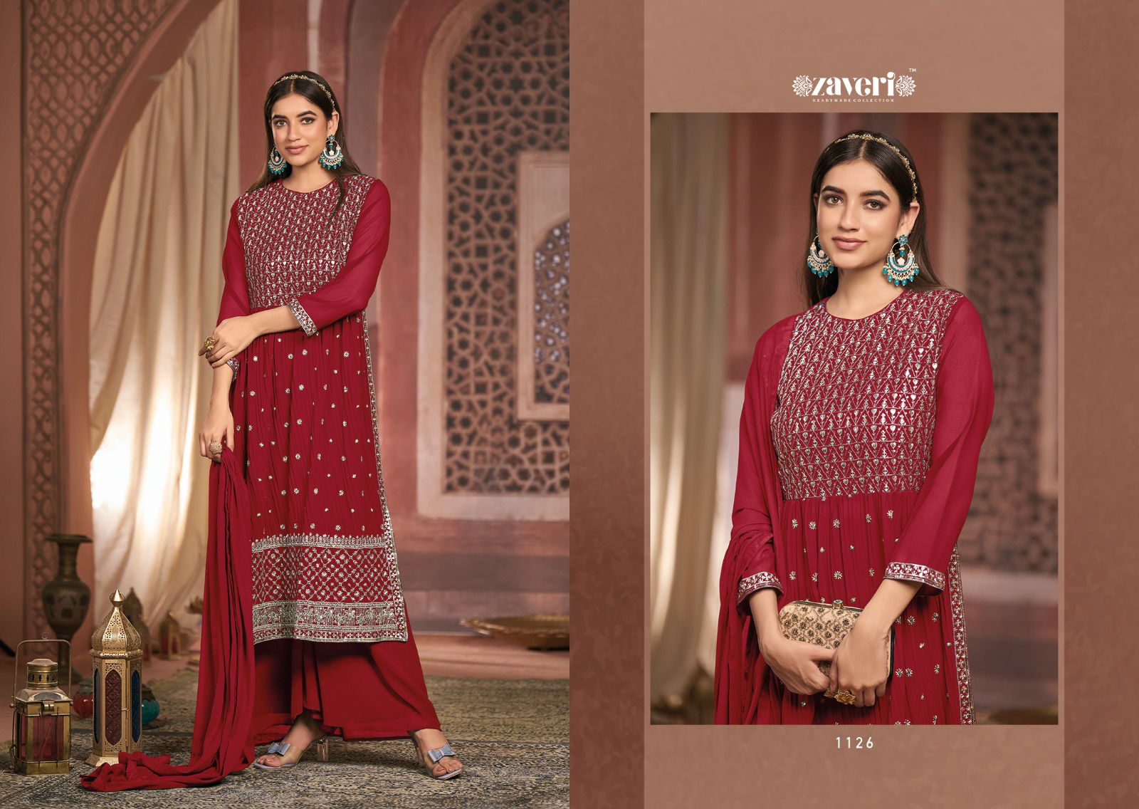 Zaveri Shamiyana Nyra Cut Wholesale Wedding Salwar Kameez